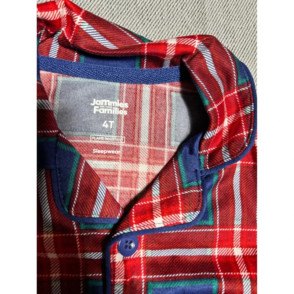 Jumping Beans Carter's Boys 4T‎ Pajama Set Lot 6pc Plaid Hot Wheels Blue Tan